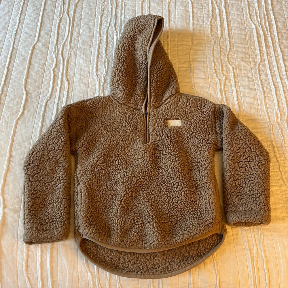 Abercrombie kids girls sherpa quarter zip